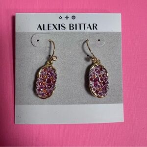 Alexis Bittar Solanales Crystal Oval Drop Earrings NWT